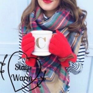 Women’s Plaid Blanket Scarves, Set of 3, LIKE NEW